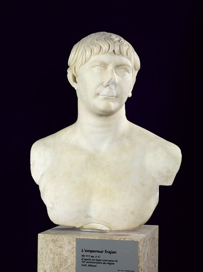Bust of Trajan (53-117) c.108 by Roman